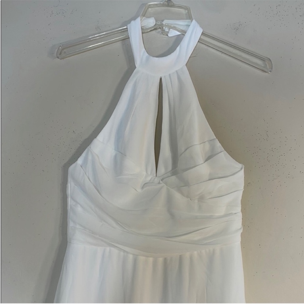 Lulu's Halter Neck Chiffon Wedding Gown. Medium. NWT. - Picture 5 of 14